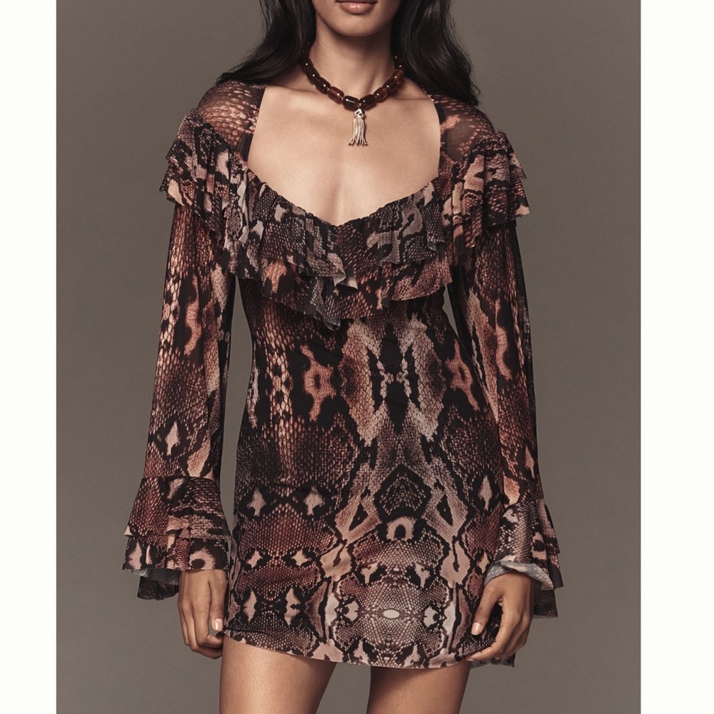 AFRM Ruffle Sweetheart Mini dress
